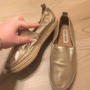 Steve Madden gold Espadrilles